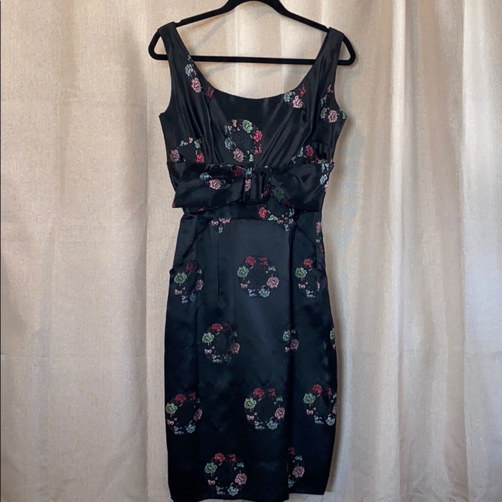 Vintage 50s Alfred Shaheen Honolulu Satin Dress